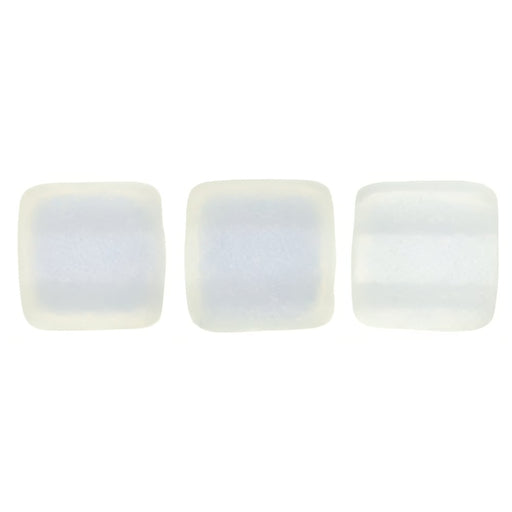 Czech CzechMates Tile Bead 6mm Sueded Gold Crystal (50pcs)