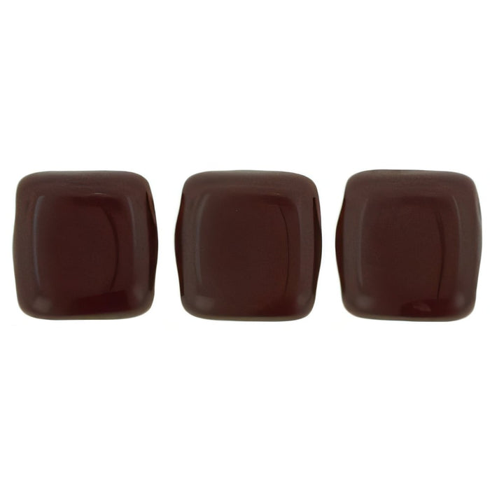 Czech CzechMates Tile Bead 6mm Opaque Red (50pcs)