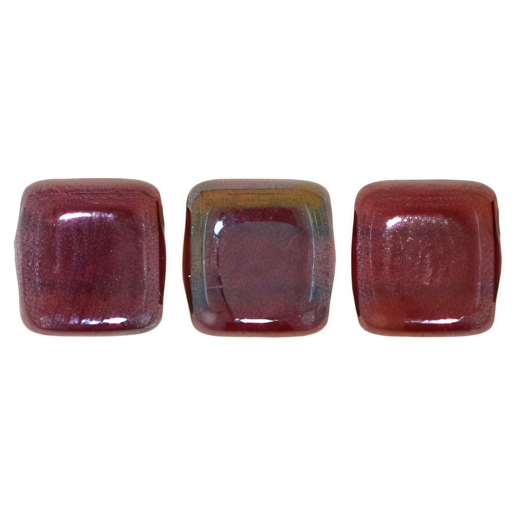 Czech CzechMates Tile Bead 6mm Siam Ruby - Vega (50pcs)