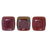 Czech CzechMates Tile Bead 6mm Siam Ruby - Vega (50pcs)