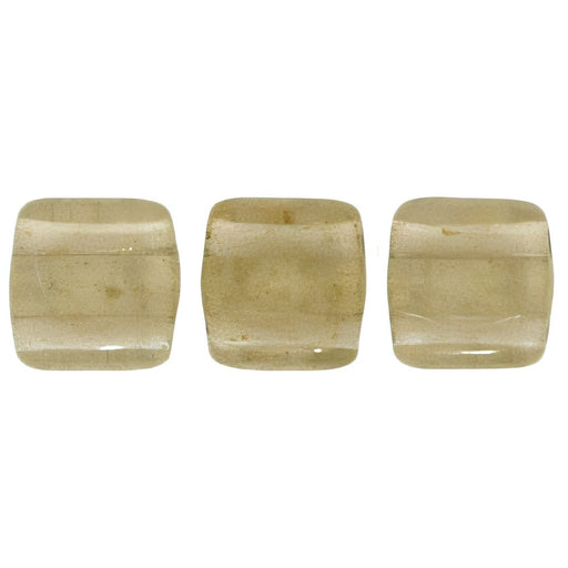Czech CzechMates Tile Bead 6mm Gold Marbled - Black Diamond (50pcs)
