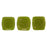 Czech CzechMates Tile Bead 6mm Gold Marbled - Opaque Olive (50pcs)
