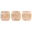 Czech CzechMates Tile Bead 6mm Gold Marbled - Rosaline (50pcs)