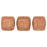 Czech CzechMates Tile Bead 6mm Matte - Metallic Copper (50pcs)