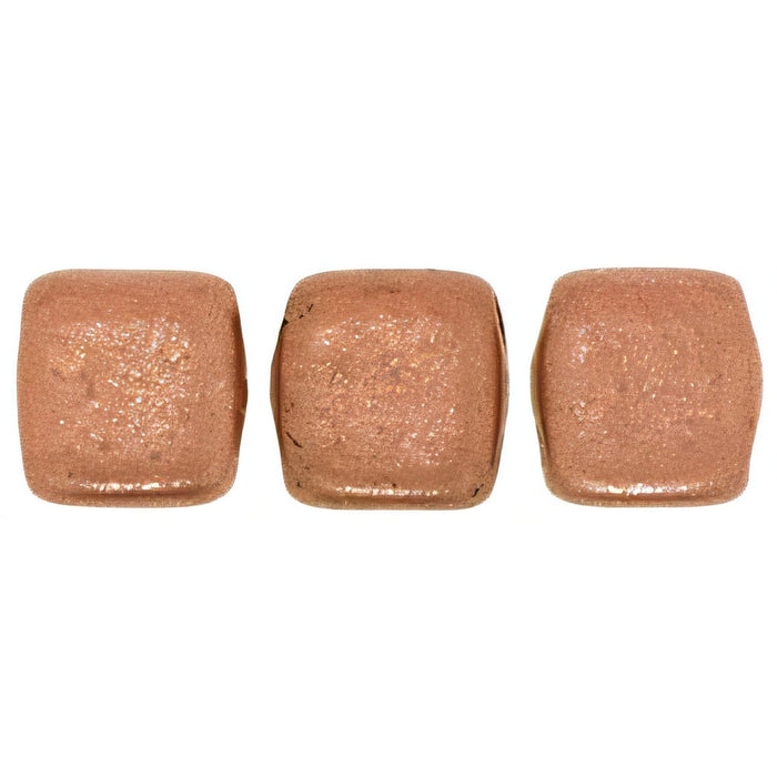 Czech CzechMates Tile Bead 6mm Matte - Metallic Copper (50pcs)