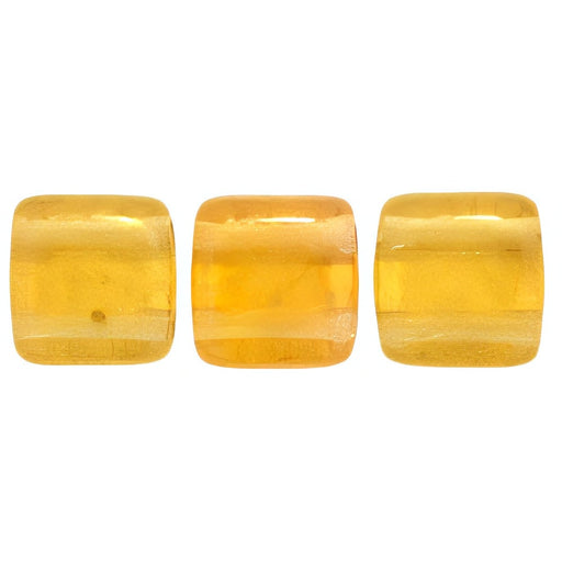 Czech CzechMates Tile Bead 6mm Luster Iris - Topaz (50pcs)