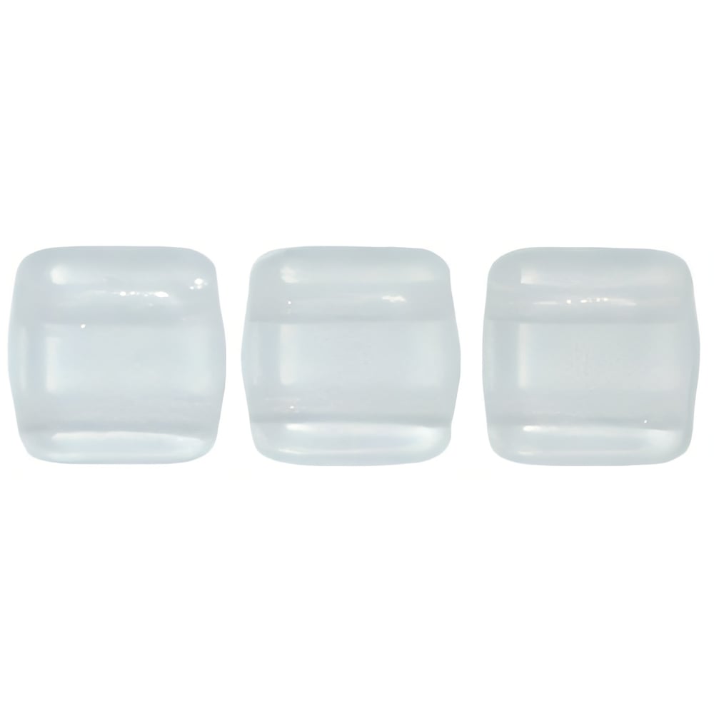 Czech CzechMates Tile Bead 6mm Matte - Crystal (50pcs)