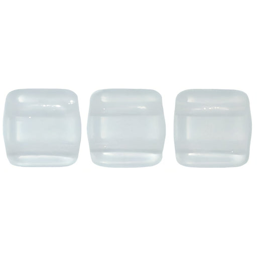 Czech CzechMates Tile Bead 6mm Matte - Crystal (50pcs)
