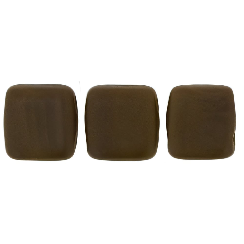 Czech CzechMates Tile Bead 6mm Matte - Chocolate Brown (50pcs)