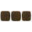Czech CzechMates Tile Bead 6mm Matte - Chocolate Brown (50pcs)