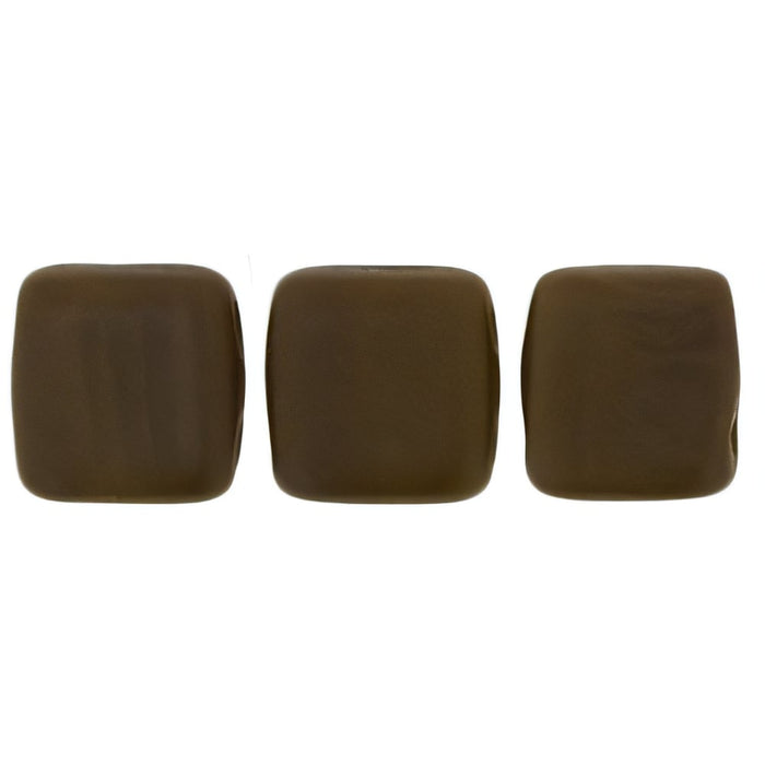 Czech CzechMates Tile Bead 6mm Matte - Chocolate Brown (50pcs)