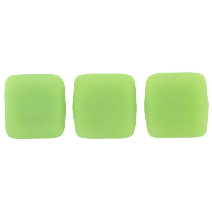 Czech CzechMates Tile Bead 6mm Matte - Honeydew (50pcs)