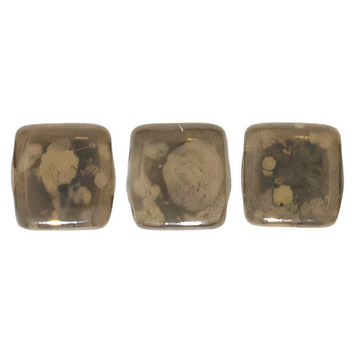 Czech CzechMates Tile Bead 6mm French Beige - Moon Dust (50pcs)