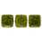 Czech CzechMates Tile Bead 6mm Opaque Olive - Moon Dust (50pcs)
