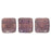 Czech CzechMates Tile Bead 6mm Milky Pink - Moon Dust (50pcs)