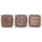 Czech CzechMates Tile Bead 6mm Matte - Rosaline Luster - Ashen Gray (50pcs)