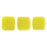 Czech CzechMates Tile Bead 6mm Matte - Luster Iris - Custard (50pcs)