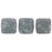 Czech CzechMates Tile Bead 6mm Matte - Opaque Pale Turquoise - Moon Dust (50pcs)
