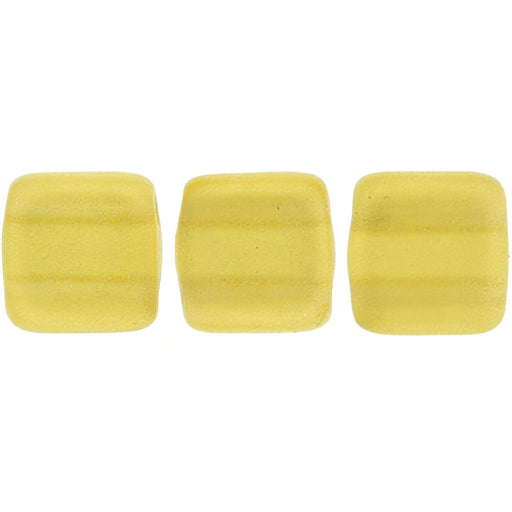 Czech CzechMates Tile Bead 6mm Sueded Gold Topaz (50pcs)