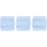 Czech CzechMates Tile Bead 6mm Sueded Gold Med Sapphire (50pcs)