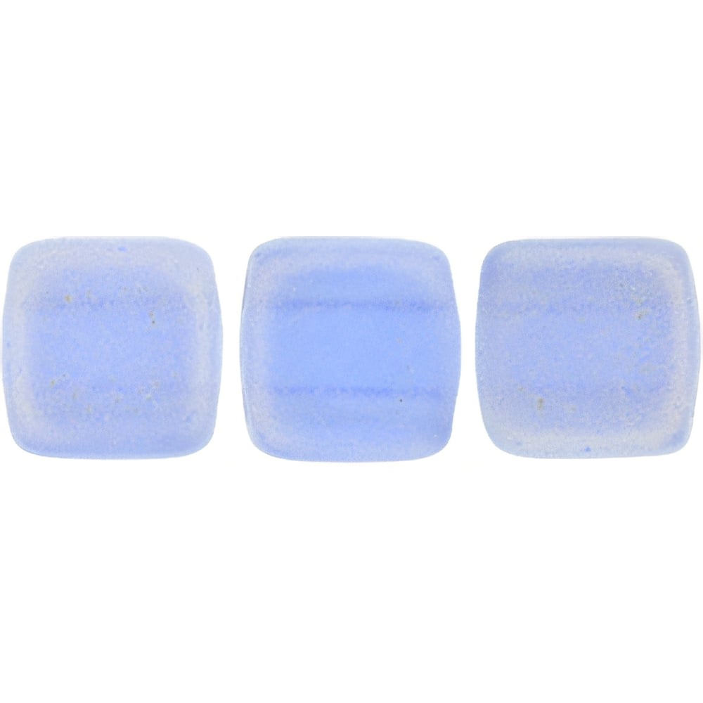 Czech CzechMates Tile Bead 6mm Sueded Gold Sapphire (50pcs)