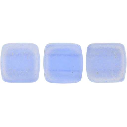 Czech CzechMates Tile Bead 6mm Sueded Gold Sapphire (50pcs)