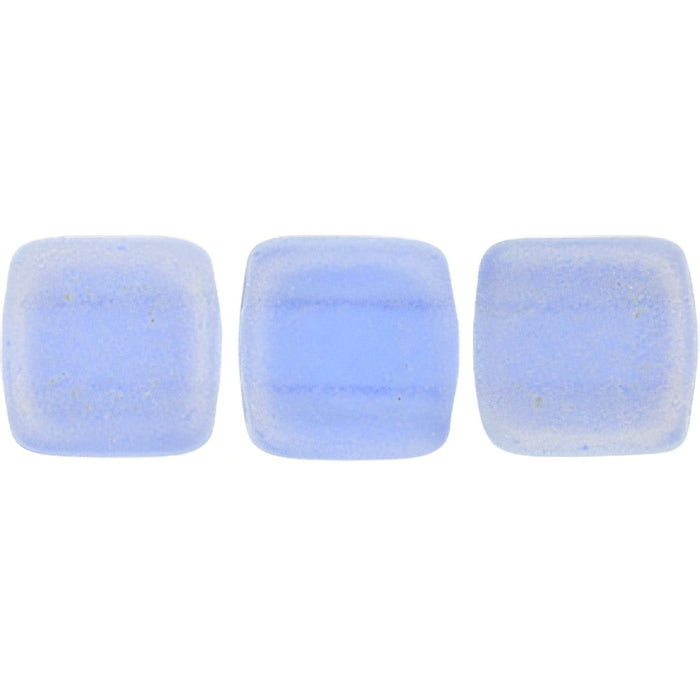 Czech CzechMates Tile Bead 6mm Sueded Gold Sapphire (50pcs)