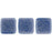 Czech CzechMates Tile Bead 6mm Sueded Gold Opaque Blue (50pcs)