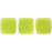 Czech CzechMates Tile Bead 6mm Sueded Gold Milky Dk Peridot (50pcs)