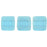 Czech CzechMates Tile Bead 6mm Sueded Gold Teal (50pcs)