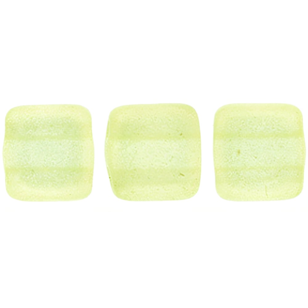 Czech CzechMates Tile Bead 6mm Sueded Gold Jonquil (50pcs)