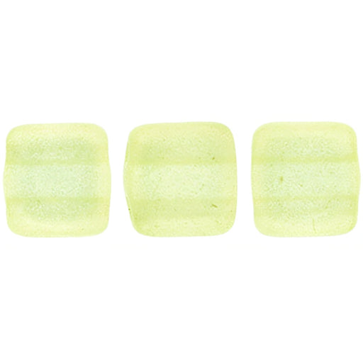 Czech CzechMates Tile Bead 6mm Sueded Gold Jonquil (50pcs)