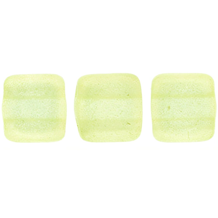 Czech CzechMates Tile Bead 6mm Sueded Gold Jonquil (50pcs)