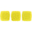 Czech CzechMates Tile Bead 6mm Sueded Gold Opaque Yellow (50pcs)