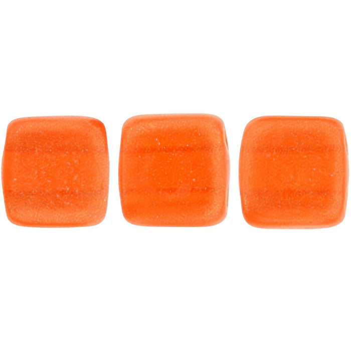 Czech CzechMates Tile Bead 6mm Sueded Gold Hyacinth (50pcs)