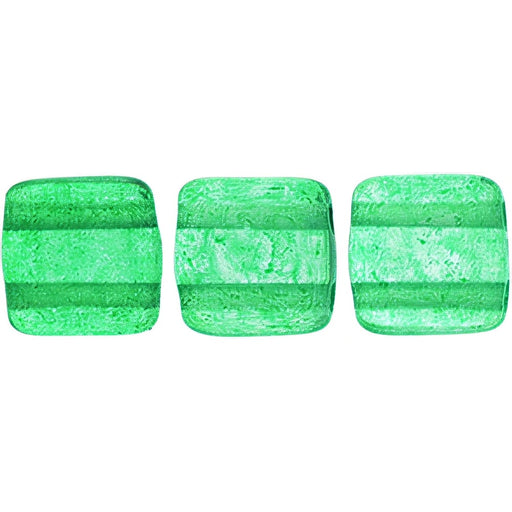 Czech CzechMates Tile Bead 6mm ColorTrends: Transparent Lush Meadow (50pcs)
