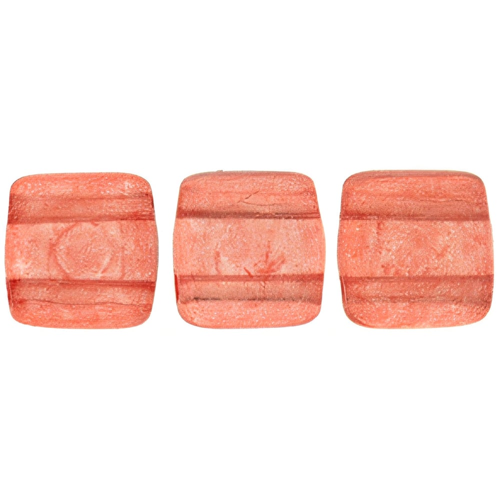 Czech CzechMates Tile Bead 6mm ColorTrends: Transparent Aurora Red (50pcs)