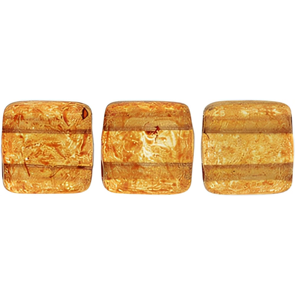 Czech CzechMates Tile Bead 6mm ColorTrends: Transparent Potter's Clay (50pcs)