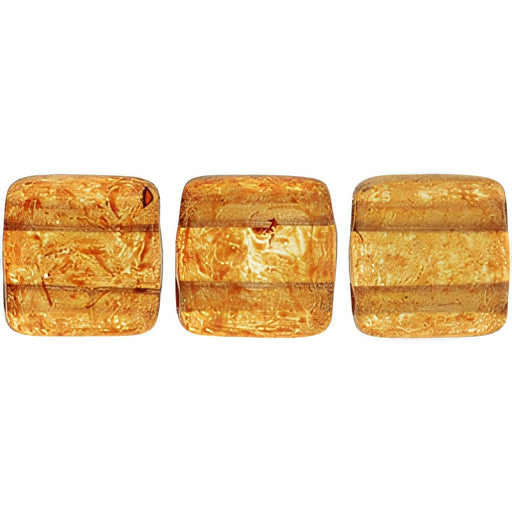 Czech CzechMates Tile Bead 6mm ColorTrends: Transparent Potter's Clay (50pcs)