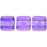 Czech CzechMates Tile Bead 6mm ColorTrends: Transparent Bodacious (50pcs)