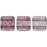 Czech CzechMates Tile Bead 6mm ColorTrends: Transparent Dusty Cedar (50pcs)