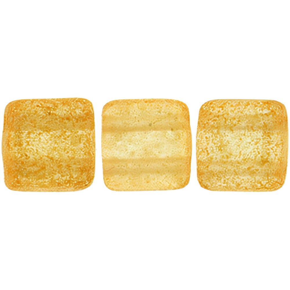 Czech CzechMates Tile Bead 6mm Antique Shimmer - Crystal (50pcs)