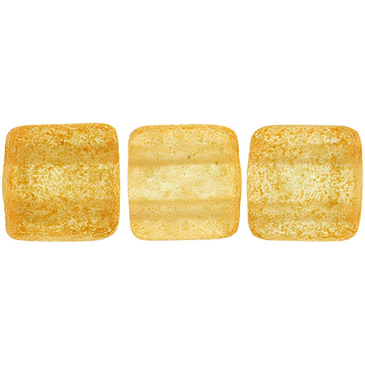 Czech CzechMates Tile Bead 6mm Antique Shimmer - Crystal (50pcs)