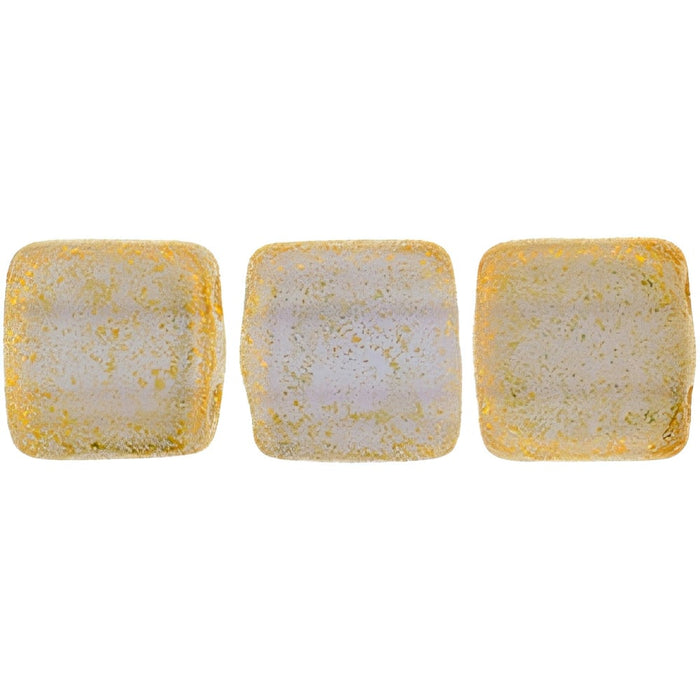 Czech CzechMates Tile Bead 6mm Milky Alexandrite Antique Shimmer (50pcs)