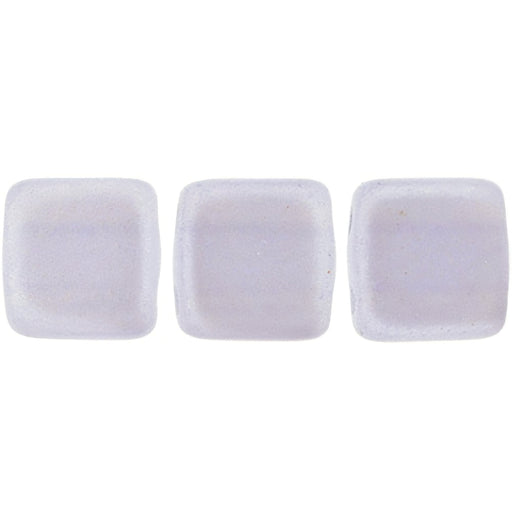 Czech CzechMates Tile Bead 6mm Metal Luster - Milky Alexandrite (50pcs)