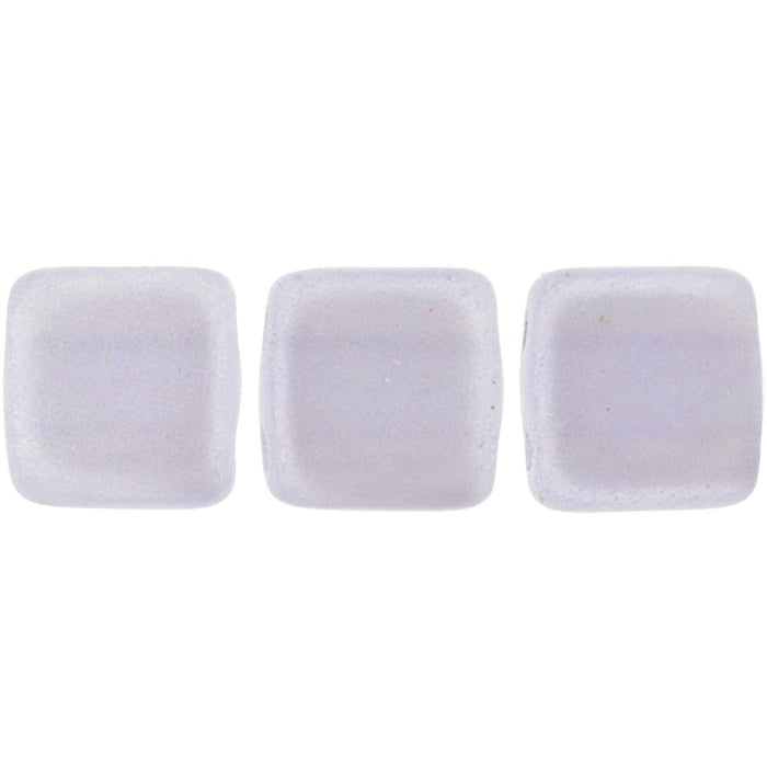 Czech CzechMates Tile Bead 6mm Metal Luster - Milky Alexandrite (50pcs)