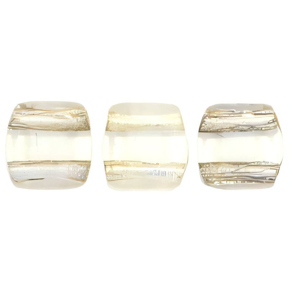 Czech CzechMates Tile Bead 6mm Crystal - Silver-Lined (50pcs)