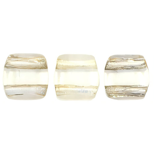 Czech CzechMates Tile Bead 6mm Crystal - Silver-Lined (50pcs)