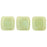 Czech CzechMates Tile Bead 6mm Opaque Pale Turquoise - Star Dust (50pcs)
