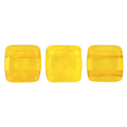 Czech CzechMates Tile Bead 6mm Lemon - Stardust (50pcs)
